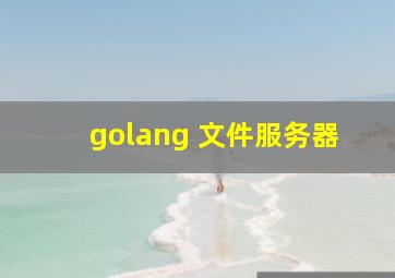 golang 文件服务器